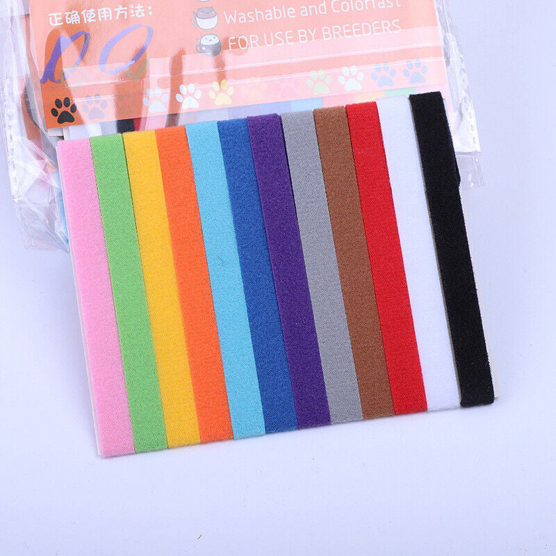 NEW 12 Colours Whelping ID Bands Pet Puppy Kitten Identification Collar Tags